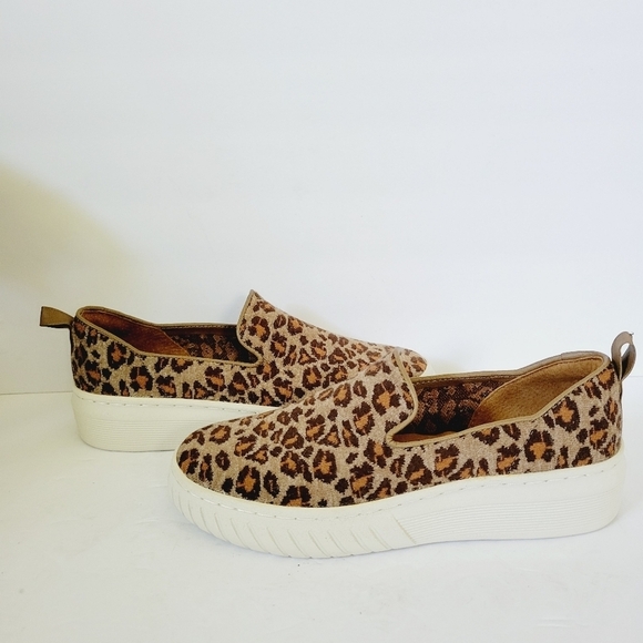 New Sofft Pavina Platform Slip-On Sneaker Textile Leopard Print ,Size 9,5 - Picture 2 of 7